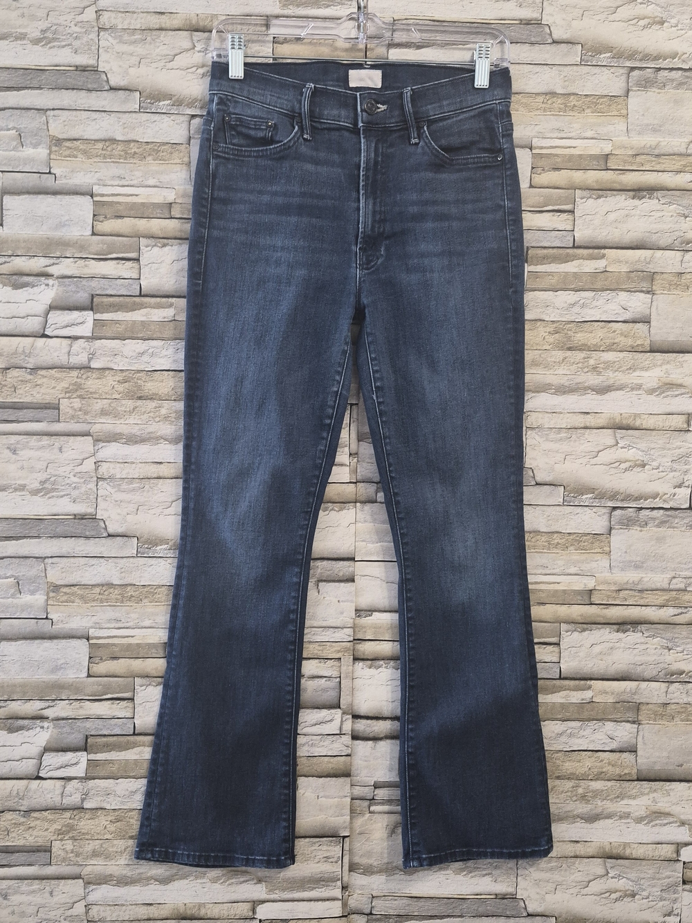 ​MOTHER The Insider Ankle Jeans Women's Size 27 Blue Cross Your Fingers Bootcut